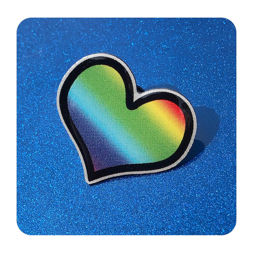 LeeRy30 Rainbow Heart Pin